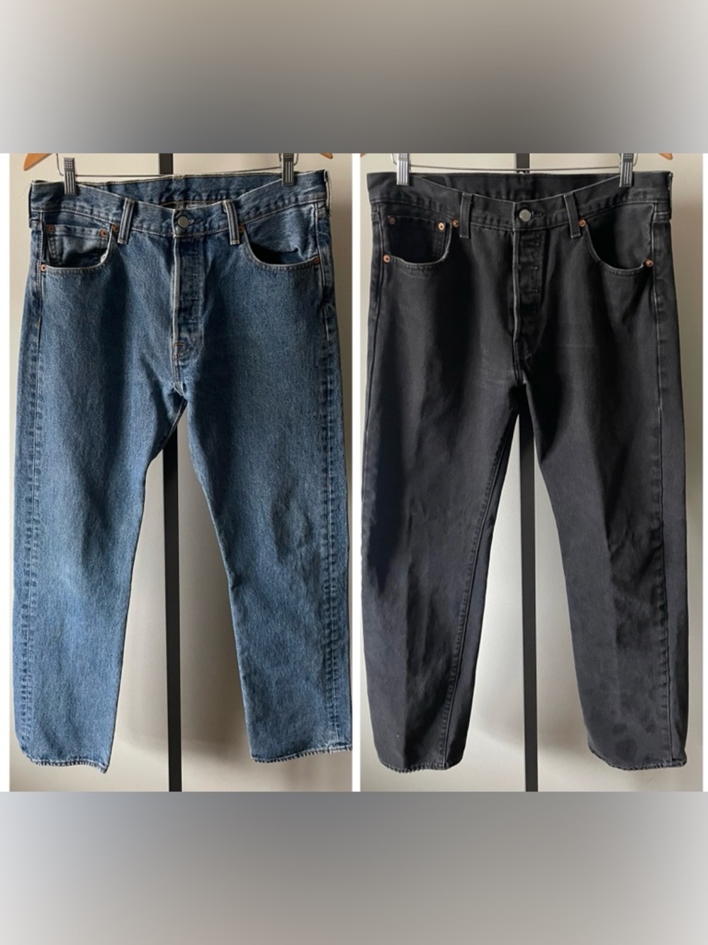Levi’s 501 Denim Jeans Men’s Size 34x32 2 Pack Bundle Set 2015